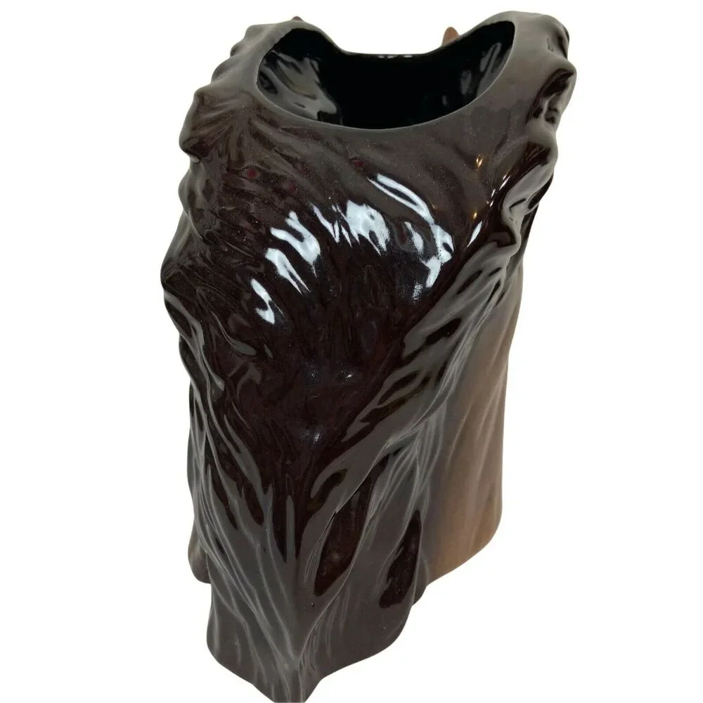 Mare And Foal Planter Vintage Brown Glossy Finish Beautiful Glazed 8" x 3.5" - Picture 4 of 12